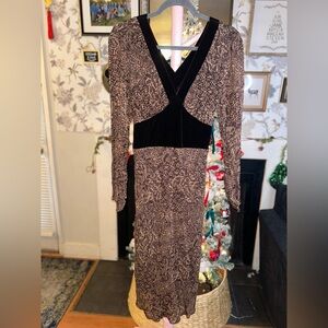 Vintage Brown Women's Dress